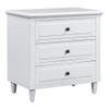 3-Drawer Nightstand Storage Wood Cabinet, Modern Bedside Table End Table Sofa Table with Solid Wood Legs, Wood Nightstand for Bedroom Living Room Office Home (White * 21) view 4