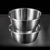 2pcs Stainless Steel 2QT Mixing Bowl Set and Strainers | Rice Washing Bowl With Microporous Colander For Washing Fruit,Vegetables | and For Draining Cooked Pasta (1.5QT) view 1