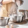 2pcs Stainless Steel 2QT Mixing Bowl Set and Strainers | Rice Washing Bowl With Microporous Colander For Washing Fruit,Vegetables | and For Draining Cooked Pasta (1.5QT) view 3