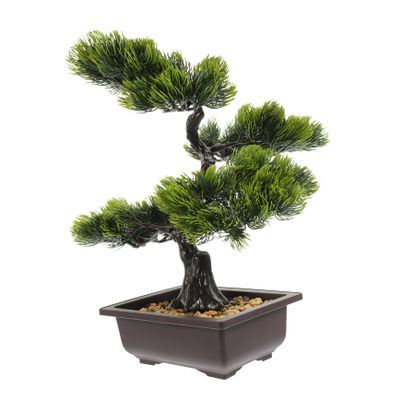 ABOOFAN Artificial Bonsai Pine Tree Fake Plant for Home Decoration Realistic Desk Plant