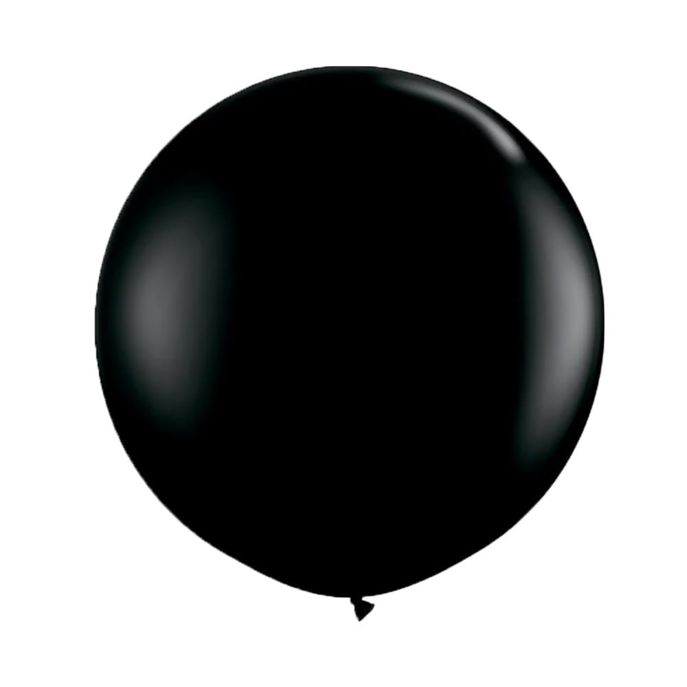 17" Large Metallic Black Latex Balloons - Premium Round Balloons for Festive Auto Decor - Large Balloons with Long-Lasting Flight and Easy-to-Tie Long Necks - Bulk Pack of 216 Balloons