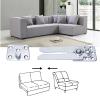 Li-TianFeng 2 Pack Sectional Couch Connectors Metal Couch Clips Sofa Connector Interlocking Furniture Connector with Screws view 4