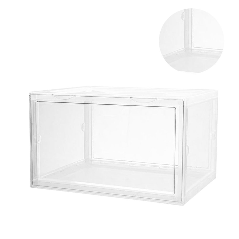 Zerodeko Shoe Storage Box with Lid, Sturdy PP Organizer