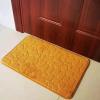 Generic Memory Foam Bath Mat Massage Stone Embossed Bathroom Rugs Super Water Absorbent Machine Washable Bath Rugs Non-Slip Bath Mat Entrance Bedroom Floor Carpet Doormats Living Room, 60x40cm, Khaki view 2