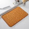 Generic Memory Foam Bath Mat Massage Stone Embossed Bathroom Rugs Super Water Absorbent Machine Washable Bath Rugs Non-Slip Bath Mat Entrance Bedroom Floor Carpet Doormats Living Room, 60x40cm, Khaki view 4