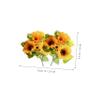 ABOOFAN 5pcs Head Faux Sunflower Plants Artificial Fake Sunflower Decor Office Party Decoration view 2