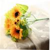 ABOOFAN 5pcs Head Faux Sunflower Plants Artificial Fake Sunflower Decor Office Party Decoration view 3