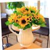 ABOOFAN 5pcs Head Faux Sunflower Plants Artificial Fake Sunflower Decor Office Party Decoration view 4
