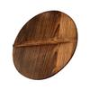 ABOOFAN 14 Inch Old-Style Iron Pot Lid with Wooden Handle Carbonized Wok Cover for Kitchen Cooking Anti-Splash and Storage Cap view 1