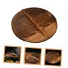 ABOOFAN 14 Inch Old-Style Iron Pot Lid with Wooden Handle Carbonized Wok Cover for Kitchen Cooking Anti-Splash and Storage Cap view 3