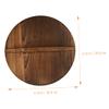 ABOOFAN 14 Inch Old-Style Iron Pot Lid with Wooden Handle Carbonized Wok Cover for Kitchen Cooking Anti-Splash and Storage Cap view 4