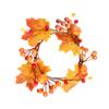 PRETYZOOM Thanksgiving Day Wreath Simulated Maple Leaf Pumpkin Decor for Front Door Autumn Harvest Party Wreath for Decoration Festive Home Accent view 1