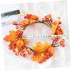 PRETYZOOM Thanksgiving Day Wreath Simulated Maple Leaf Pumpkin Decor for Front Door Autumn Harvest Party Wreath for Decoration Festive Home Accent view 2