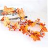 PRETYZOOM Thanksgiving Day Wreath Simulated Maple Leaf Pumpkin Decor for Front Door Autumn Harvest Party Wreath for Decoration Festive Home Accent view 4