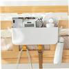 ABOOFAN Bedside Hanging Basket Organizer for Versatile Bedside Storage Easy Installation for Phones Snacks Books and More White Dormitory Bed Accessory view 4