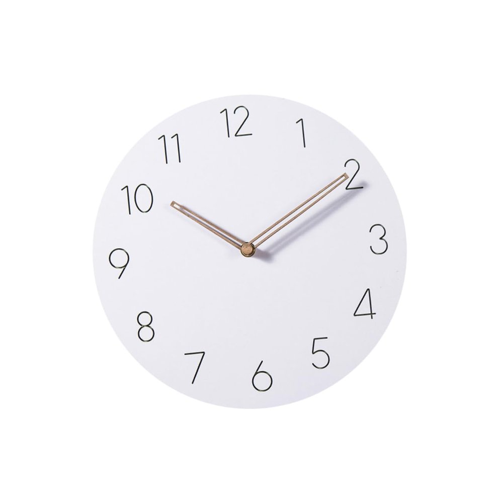 ABOOFAN Round Creative Wall Clock Simple Wooden Wall Clock for Home Office Decor