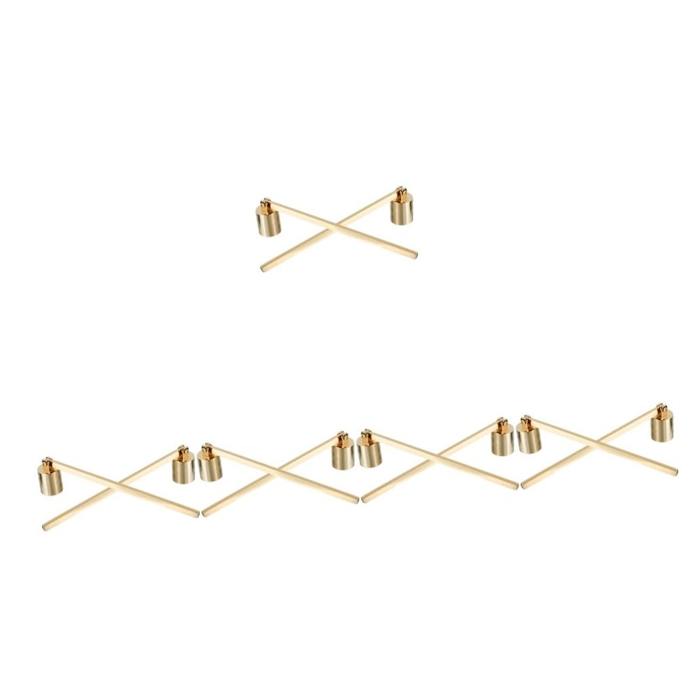 PRETYZOOM 10pcs Stainless Steel Candle Snuffer Gold Wick Trimmer Snuffer for Unique Home Decor