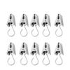 Amosfun Stainless Steel Curtain Clips Hooks 30Pcs Heavy-Duty Spring Tension Clips for Shower Curtains Drapery Window Clips Home and Office Use view 2