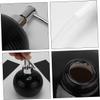 Amosfun Black Ceramic Lotion Pump Bottle Squeeze Dispenser for Liquid Soap Shampoo Moisturizer Refillable Porcelain Container for Bathroom Kitchen Use Unisex Design view 1