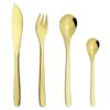 Silverware Flatware Set, 4/16/24/32/40/48 Pieces Champagne Gold 304 Stainless Steel Cutlery Set Steak Knife, Fork And Spoon(GOLDEN,1Set-4Pcs) view 1