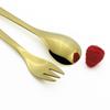 Silverware Flatware Set, 4/16/24/32/40/48 Pieces Champagne Gold 304 Stainless Steel Cutlery Set Steak Knife, Fork And Spoon(GOLDEN,1Set-4Pcs) view 4