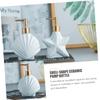 Amosfun Ceramic Pump Bottle Simple Style Shell-Shape Ceramic Soap Dispenser for Shampoo Body Wash Lotion Bathroom Essential Decorative and Practical for Home Use view 3