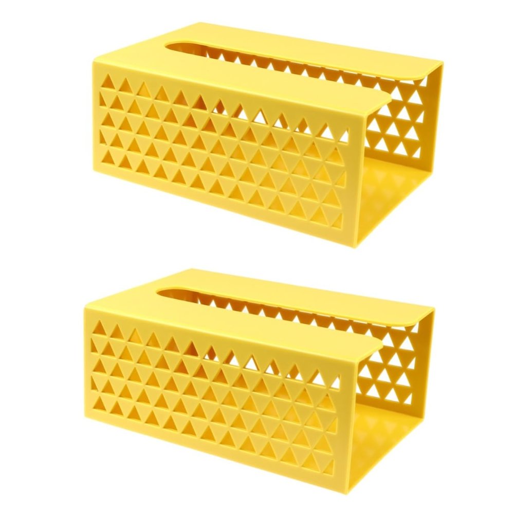Amosfun 2pcs Bathroom Tissue Holder Toilet Paper Holder Wipes Storage Box Covers Kitchen Decorative Box Napkin Container Napkin Tissue Storage