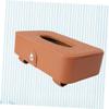 Amosfun Multi-Function Leather Tissue Mounted Napkin Holder for Easy Access and Stylish Decor Vehicle Office Home Brown view 2