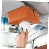 Amosfun Multi-Function Leather Tissue Mounted Napkin Holder for Easy Access and Stylish Decor Vehicle Office Home Brown view 4