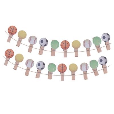 Zerodeko 2packs Cartoon Photo Clips Wooden Pegs Memo Holder Decorative Clips for Football Party Favor Decorations
