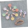 Zerodeko 2packs Cartoon Photo Clips Wooden Pegs Memo Holder Decorative Clips for Football Party Favor Decorations view 2