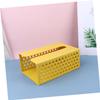Amosfun 1pc Wall-Mounted Napkin Holder Creative Traceless Tissue Box for Living Room Office and Car Stylish Yellow Tissue Case for Easy Organization view 2