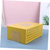 Amosfun 1pc Wall-Mounted Napkin Holder Creative Traceless Tissue Box for Living Room Office and Car Stylish Yellow Tissue Case for Easy Organization view 4