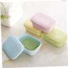 Amosfun Light Blue Travel Soap Holder Portable Soap Box Removable Interlayer for Easy Cleaning for Outdoor Activities Hiking Camping and Gym Use view 4