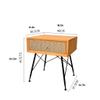 GLigeT Bedside Cabinet Wood Bedside Table Small Simple Glass Bedside Locker Bedroom Retro Single Drawer Bedside Table Nightstand (Color : B) view 3