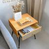 GLigeT Bedside Cabinet Wood Bedside Table Small Simple Glass Bedside Locker Bedroom Retro Single Drawer Bedside Table Nightstand (Color : B) view 4