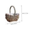 SHOWERORO Fashion Wedding Flower Basket Handheld Creative Weave Design Elegant Flower Girl Holder Natural Color for Floral Arrangements for Weddings and Special Events view 3