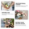 SHOWERORO Fashion Wedding Flower Basket Handheld Creative Weave Design Elegant Flower Girl Holder Natural Color for Floral Arrangements for Weddings and Special Events view 4
