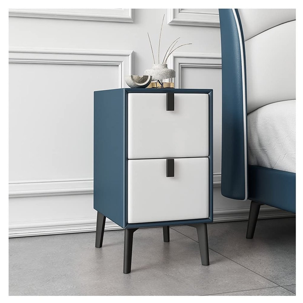 Bedside Cabinet Wood Bedside Table Mini Small Minimalist Modern Locker with Double Drawer Bedroom Cabinet Home Bedside Furniture Nightstand (Color : B)