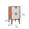 Bedside Cabinet Wood Bedside Table Mini Small Minimalist Modern Locker with Double Drawer Bedroom Cabinet Home Bedside Furniture Nightstand (Color : B) view 2