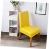 DECHOUS 2pcs Elastic Stretchy Chair Cover Yellow Removable Protective Slipcover for Dining Hotel Office Party Use Fits Chairs Easy to Clean for Banquets Ceremonies view 3
