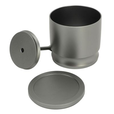 58mm Dosing Cup Dosing Rings Press Aluminum Alloy Anti Flying Coffee Powder Picker Coffee Making Supplies (Grey)