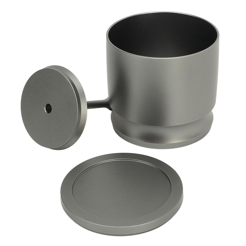 58mm Dosing Cup Dosing Rings Press Aluminum Alloy Anti Flying Coffee Powder Picker Coffee Making Supplies (Grey)