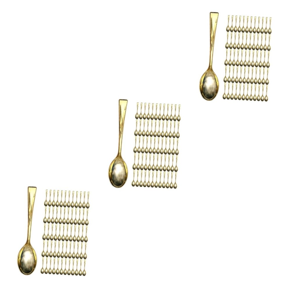FRCOLOR 300pcs Dessert Spoons Plastic Spoons for Ice Cream Pudding Cake for Parties and Events Lightweight Portable and Tableware