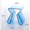 ADRBBS Clear Acrylic Side Table, Acrylic Small End Table Nightstand Modern Bed Side Table for Living Room, Bedroom,C,40x30x44cm(16x12x17inch) view 2