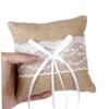 ABOOFAN Set Cushion Rustic Wedding Decor Flower Basket for Flower Girl Wedding Basket and Pillow White Rustic Ring Bearer White Jewelry Boys Candy Bride Western Style view 3