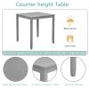 LUMISOL Farmhouse Dining Table Set for 4, Solid Wood Counter Height Kitchen Table Set for Kitchen, Dining Room, Home Bar, Grey view 4