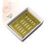 Ciieeo Stainless Steel Soap Holder Drain Decorative Soap Dish Double Layer Ceramic Base for Bathroom and Kitchen view 1