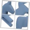 ABOOFAN 1pcs Desktop Wooden Horse Ornament Cute and Simple Style Table Decor for Boys and Girls Room Living Room Office Wooden Craft Fine Details Small Blue view 4