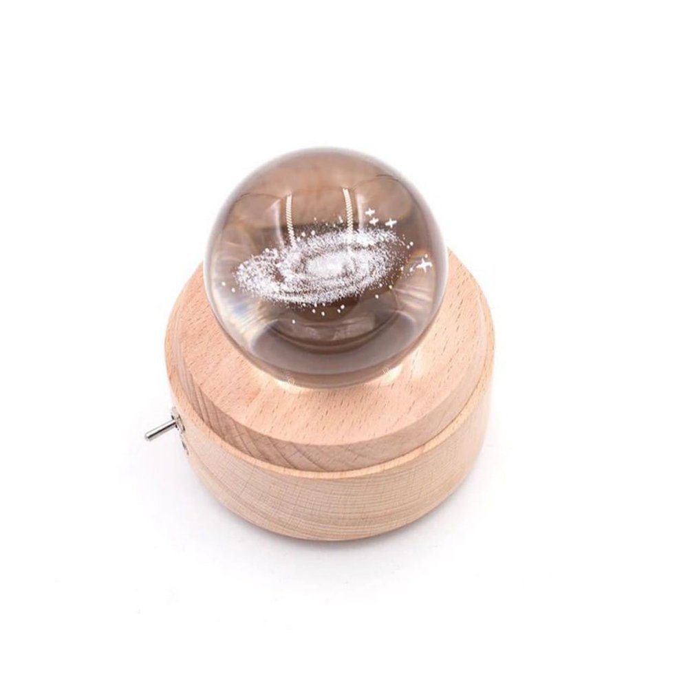 Zerodeko Crystal Night Box Rotating Base Led USB Decorative for Bedroom Living Room and Unique Design Base